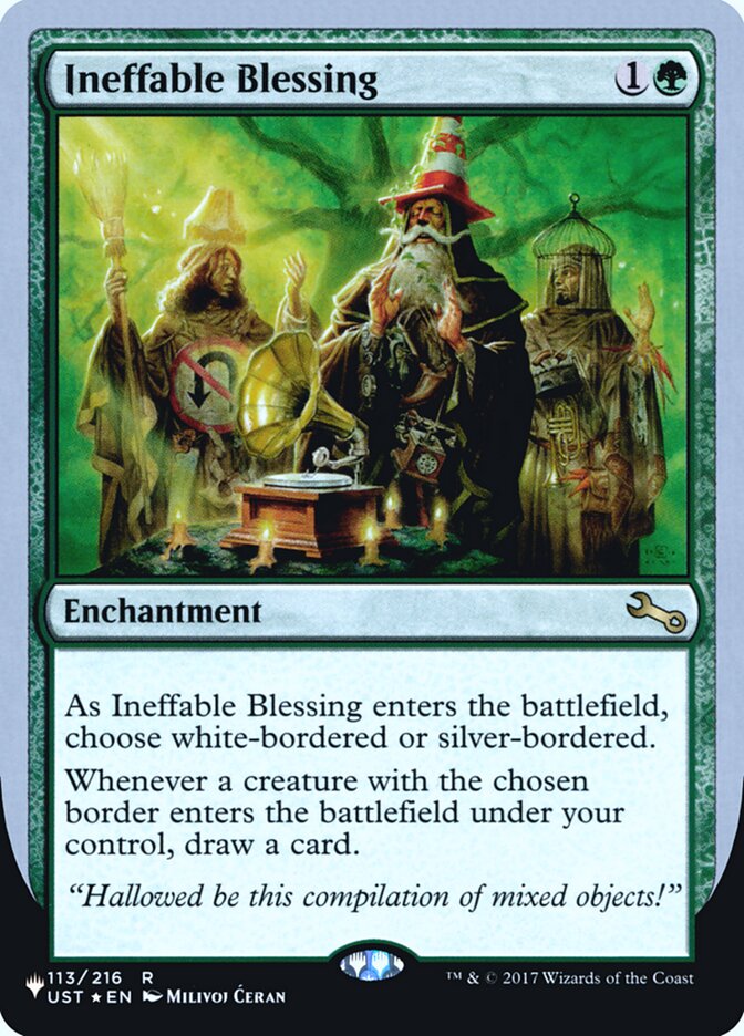 Ineffable Blessing (Bordered) (Unfinity Foil Edition) [The List] | Exor Games New Glasgow