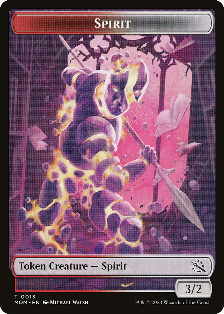 Monk // Spirit (13) Double-Sided Token [March of the Machine Tokens] | Exor Games New Glasgow