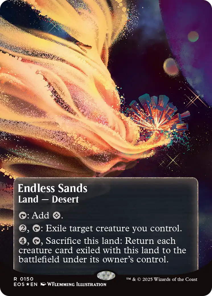 Endless Sands (0150) (Borderless) (Galaxy Foil) [Edge of Eternities: Stellar Sights] | Exor Games New Glasgow
