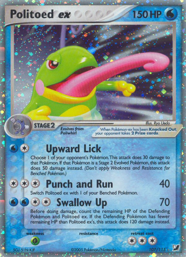 Politoed ex (107/115) [EX: Unseen Forces] | Exor Games New Glasgow