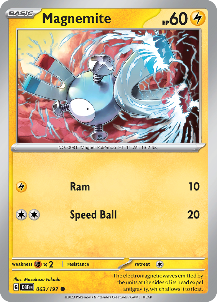 Magnemite (063/197) [Scarlet & Violet: Obsidian Flames] | Exor Games New Glasgow