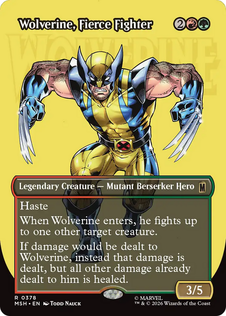 Wolverine, Fierce Fighter (Borderless) [Marvel Super Heroes] | Exor Games New Glasgow