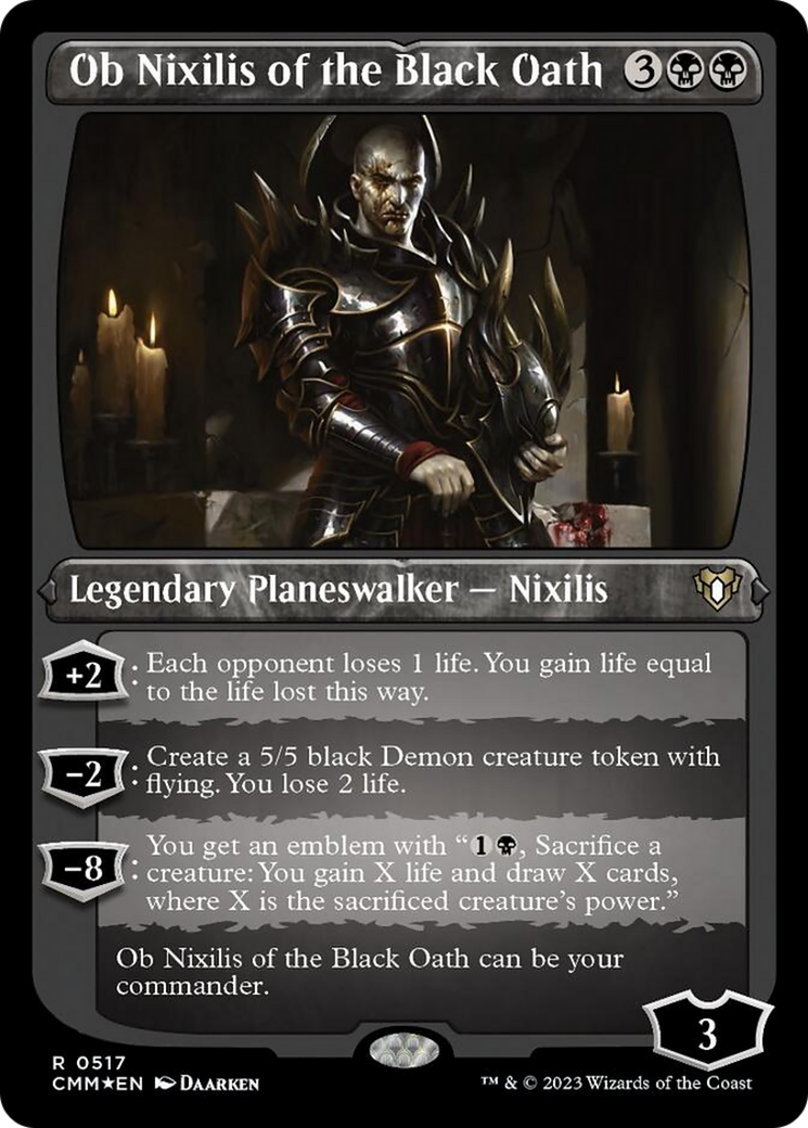 Ob Nixilis of the Black Oath (Foil Etched) [Commander Masters] | Exor Games New Glasgow