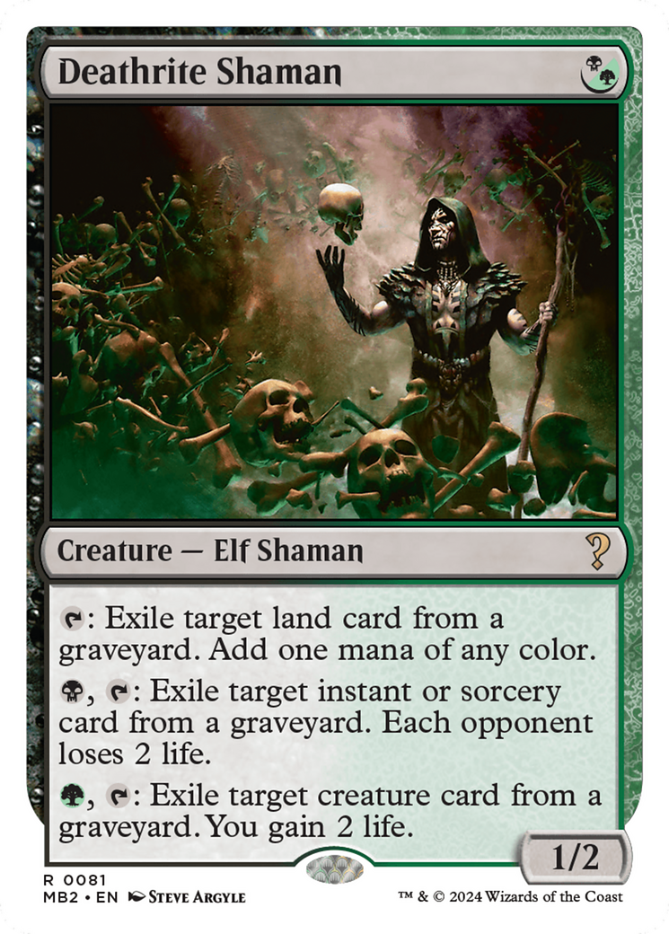 Deathrite Shaman (White Border) [Mystery Booster 2] | Exor Games New Glasgow