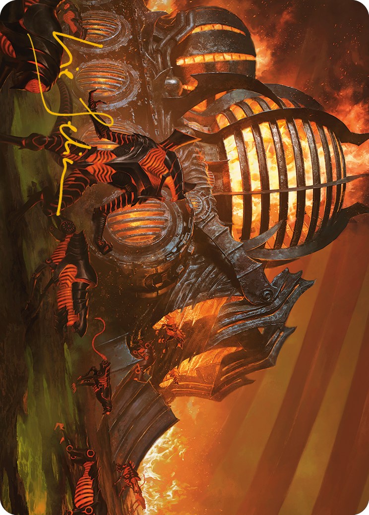 Urabrask's Forge Art Card (Gold-Stamped Signature) [Phyrexia: All Will Be One Art Series] | Exor Games New Glasgow