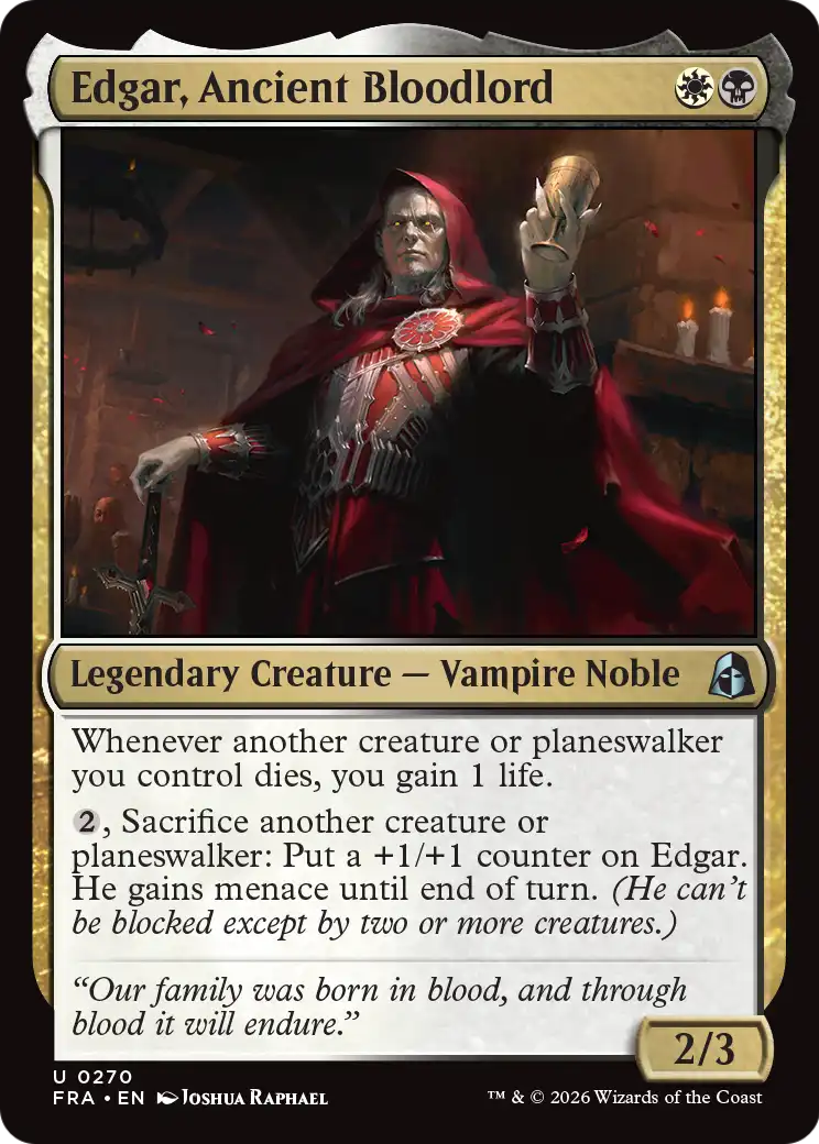 Edgar, Ancient Bloodlord [Reality Fracture] | Exor Games New Glasgow