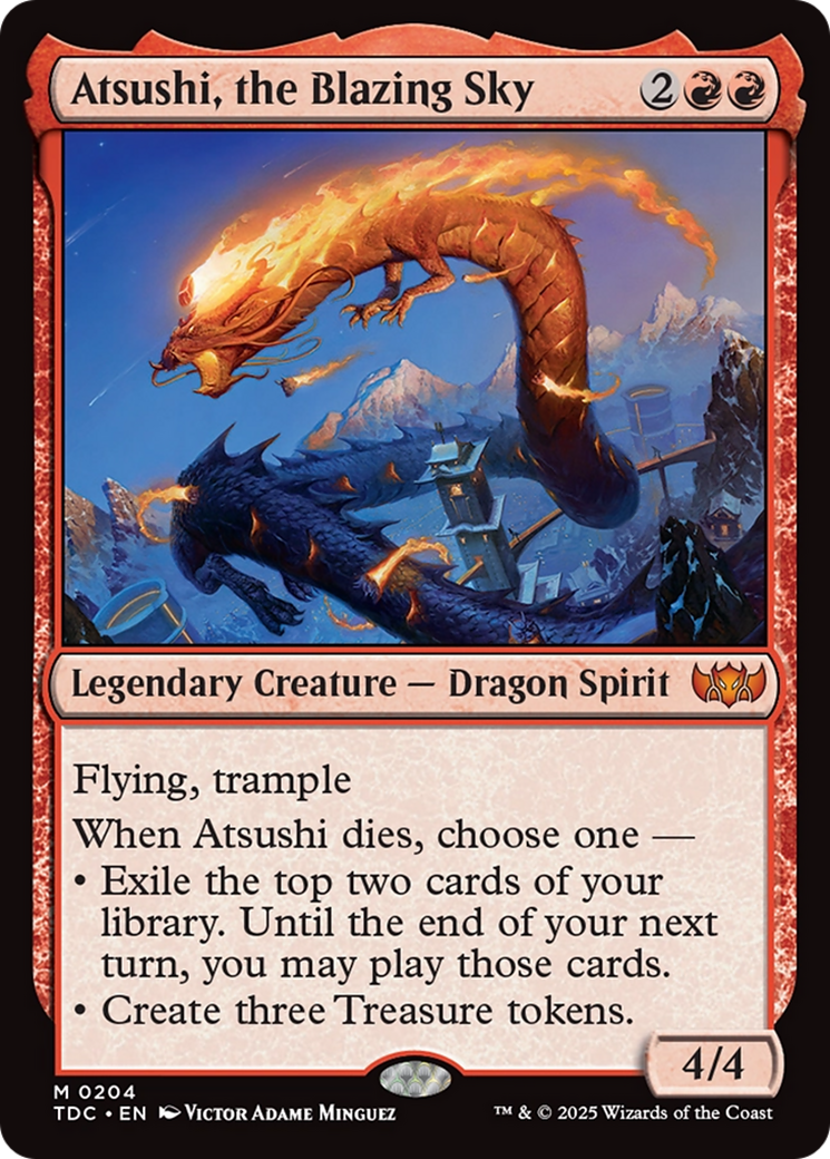 Atsushi, the Blazing Sky [Tarkir: Dragonstorm Commander] | Exor Games New Glasgow