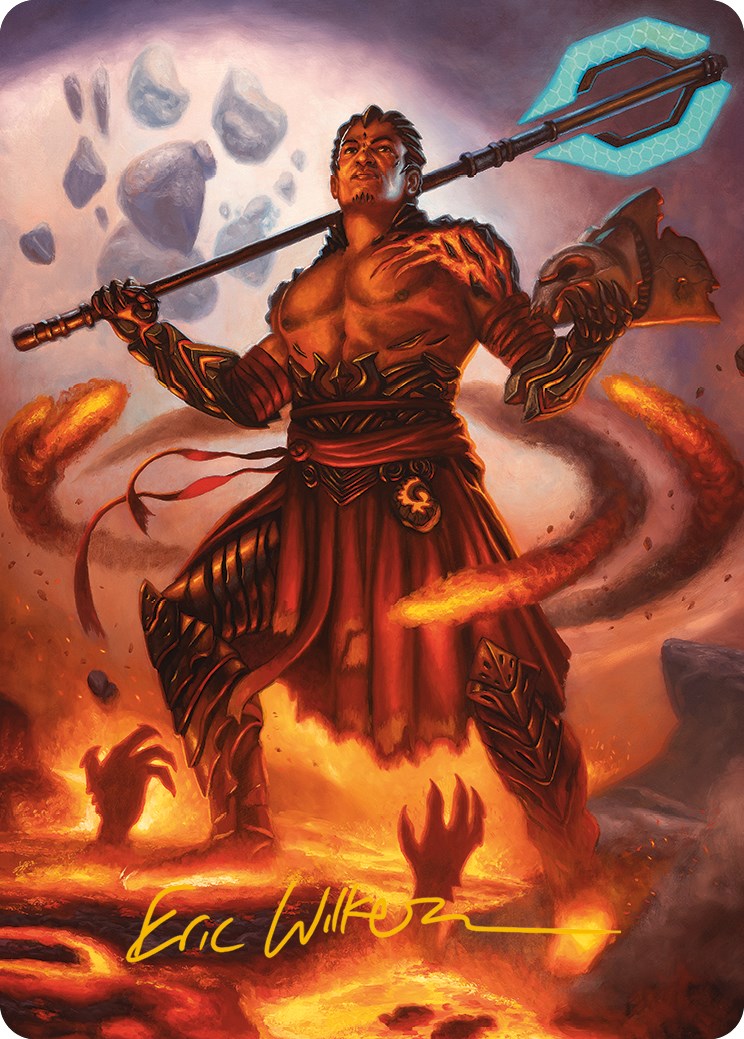 Koth, Fire of Resistance Art Card (Gold-Stamped Signature) [Phyrexia: All Will Be One Art Series] | Exor Games New Glasgow
