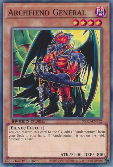 Archfiend General [SGX3-ENE12] Common | Exor Games New Glasgow