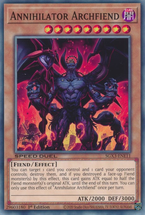 Annihilator Archfiend [SGX3-ENE11] Common | Exor Games New Glasgow