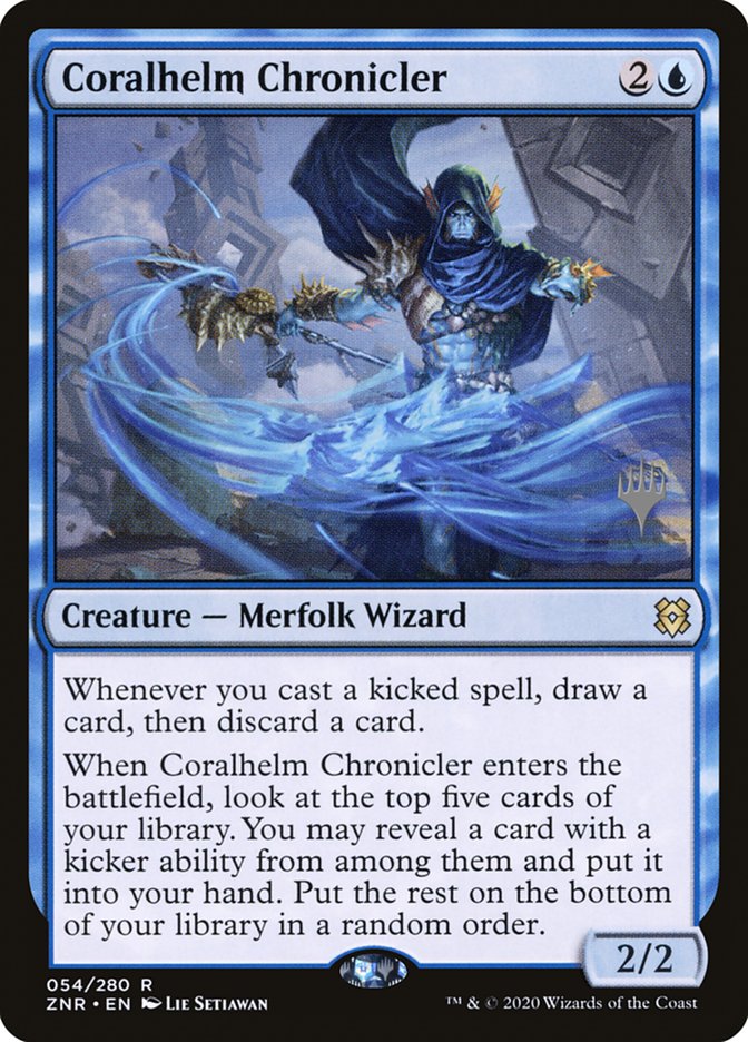 Coralhelm Chronicler (Promo Pack) [Zendikar Rising Promos] | Exor Games New Glasgow