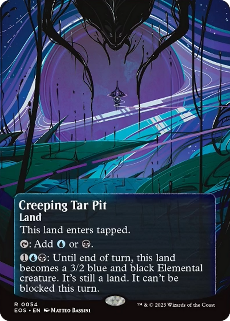 Creeping Tar Pit (0054) (Borderless) [Edge of Eternities: Stellar Sights] | Exor Games New Glasgow