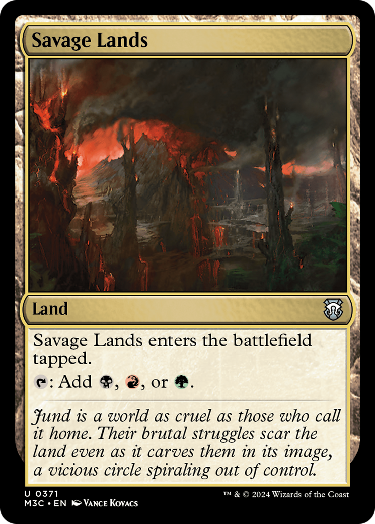 Savage Lands (Ripple Foil) [Modern Horizons 3 Commander] | Exor Games New Glasgow