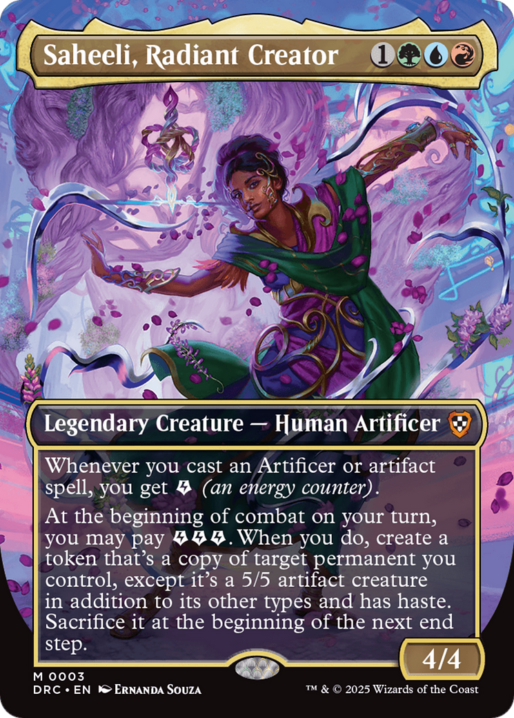 Saheeli, Radiant Creator (Borderless) [Aetherdrift Commander] | Exor Games New Glasgow