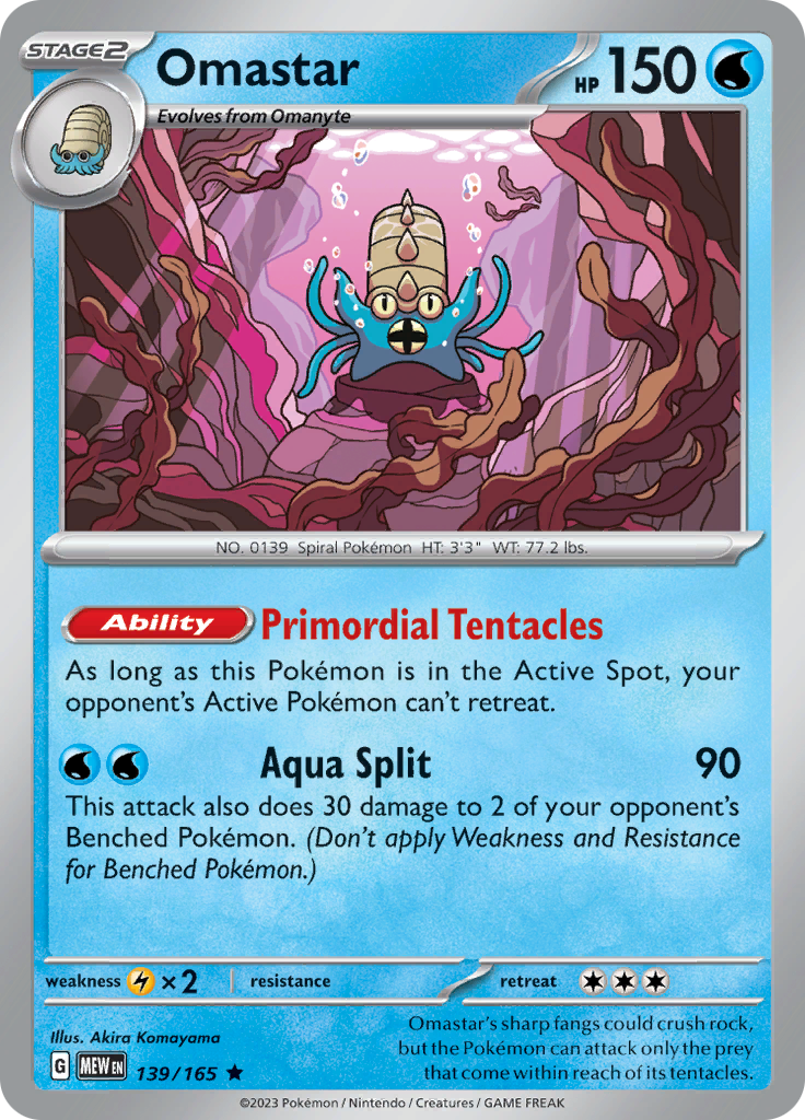 Omastar (139/165) [Scarlet & Violet: 151] | Exor Games New Glasgow