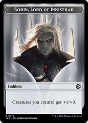 Emblem - Sorin, Lord of Innistrad // Vampire (0004) Double-Sided Token [The Lost Caverns of Ixalan Commander Tokens] | Exor Games New Glasgow