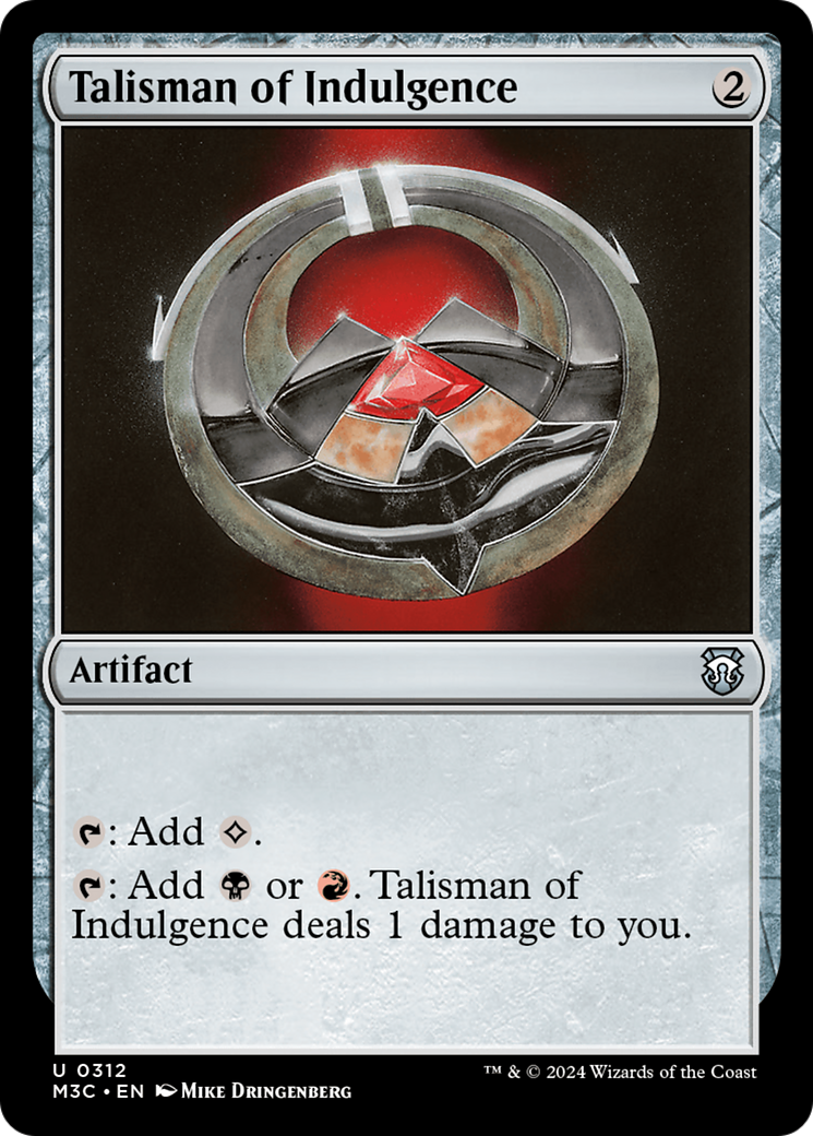 Talisman of Indulgence [Modern Horizons 3 Commander] | Exor Games New Glasgow