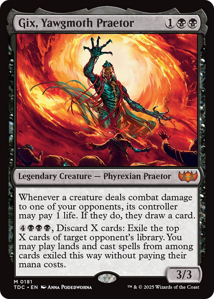 Gix, Yawgmoth Praetor [Tarkir: Dragonstorm Commander] | Exor Games New Glasgow