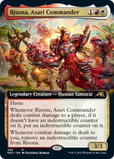 Risona, Asari Commander (Extended Art) [Kamigawa: Neon Dynasty] | Exor Games New Glasgow