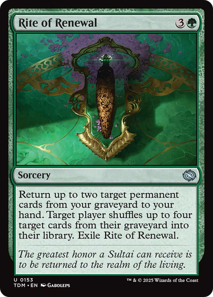 Rite of Renewal [Tarkir: Dragonstorm] | Exor Games New Glasgow