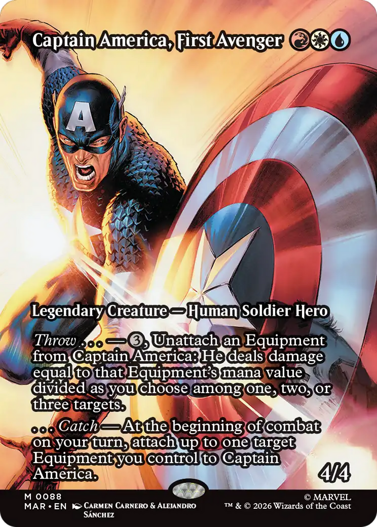 Captain America, First Avenger (Borderless) [Marvel Universe: Eternal-Legal] | Exor Games New Glasgow