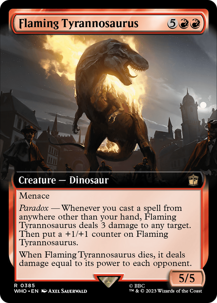 Flaming Tyrannosaurus (Extended Art) [Doctor Who] | Exor Games New Glasgow