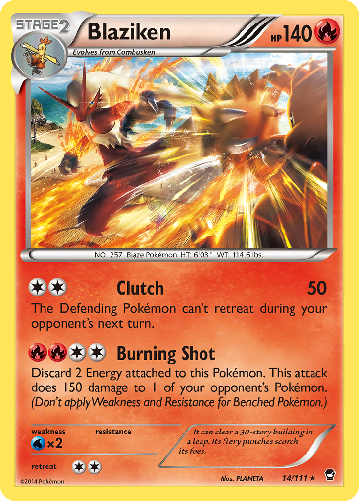 Blaziken (14/111) [XY: Furious Fists] | Exor Games New Glasgow