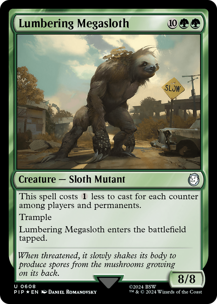 Lumbering Megasloth (Surge Foil) [Fallout] | Exor Games New Glasgow