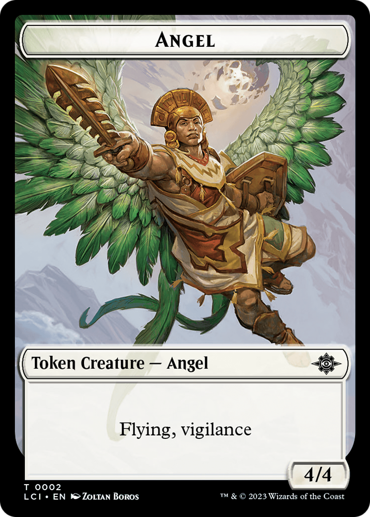 Angel Token [The Lost Caverns of Ixalan Tokens] | Exor Games New Glasgow