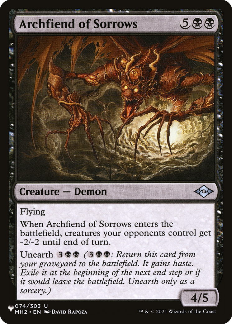 Archfiend of Sorrows [The List Reprints] | Exor Games New Glasgow