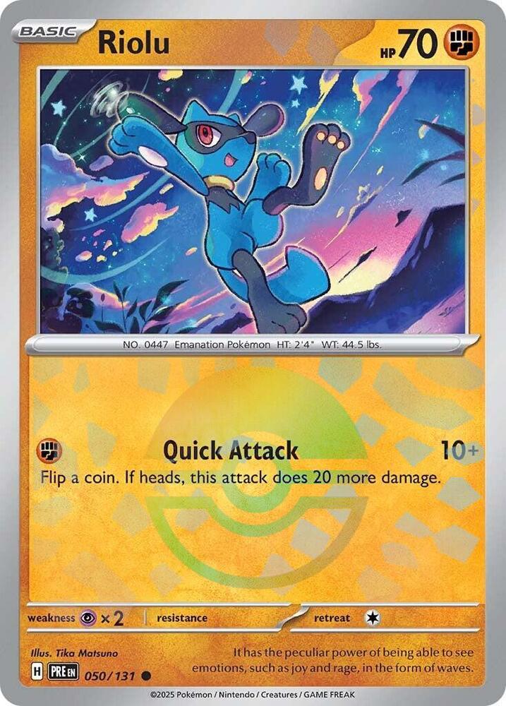 Riolu (050/131) (Poke Ball Pattern) [Scarlet & Violet: Prismatic Evolutions] | Exor Games New Glasgow