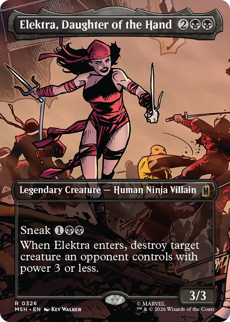 Elektra, Daughter of the Hand (Borderless) [Marvel Super Heroes] | Exor Games New Glasgow