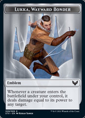 Elemental // Lukka, Wayward Bonder Emblem Double-Sided Token [Strixhaven: School of Mages Tokens] | Exor Games New Glasgow