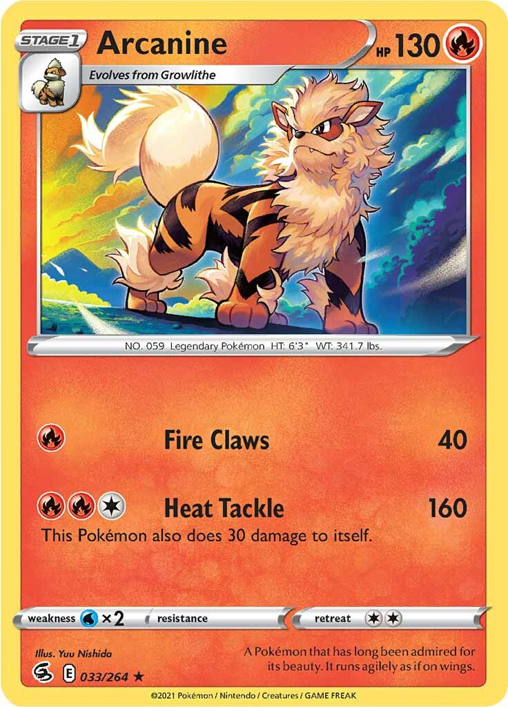 Arcanine (033/264) [Sword & Shield: Fusion Strike] | Exor Games New Glasgow