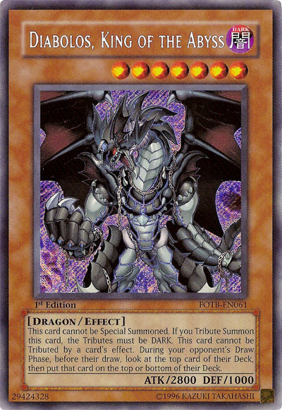 Diabolos, King of the Abyss [FOTB-EN061] Secret Rare | Exor Games New Glasgow