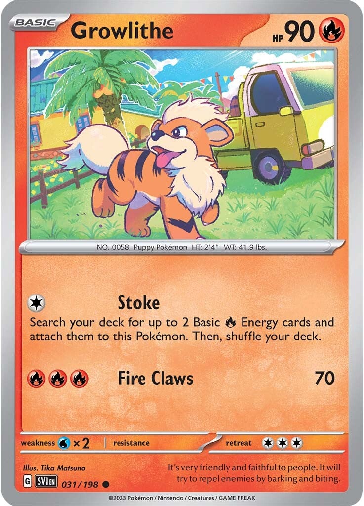 Growlithe (031/198) [Scarlet & Violet: Base Set] | Exor Games New Glasgow