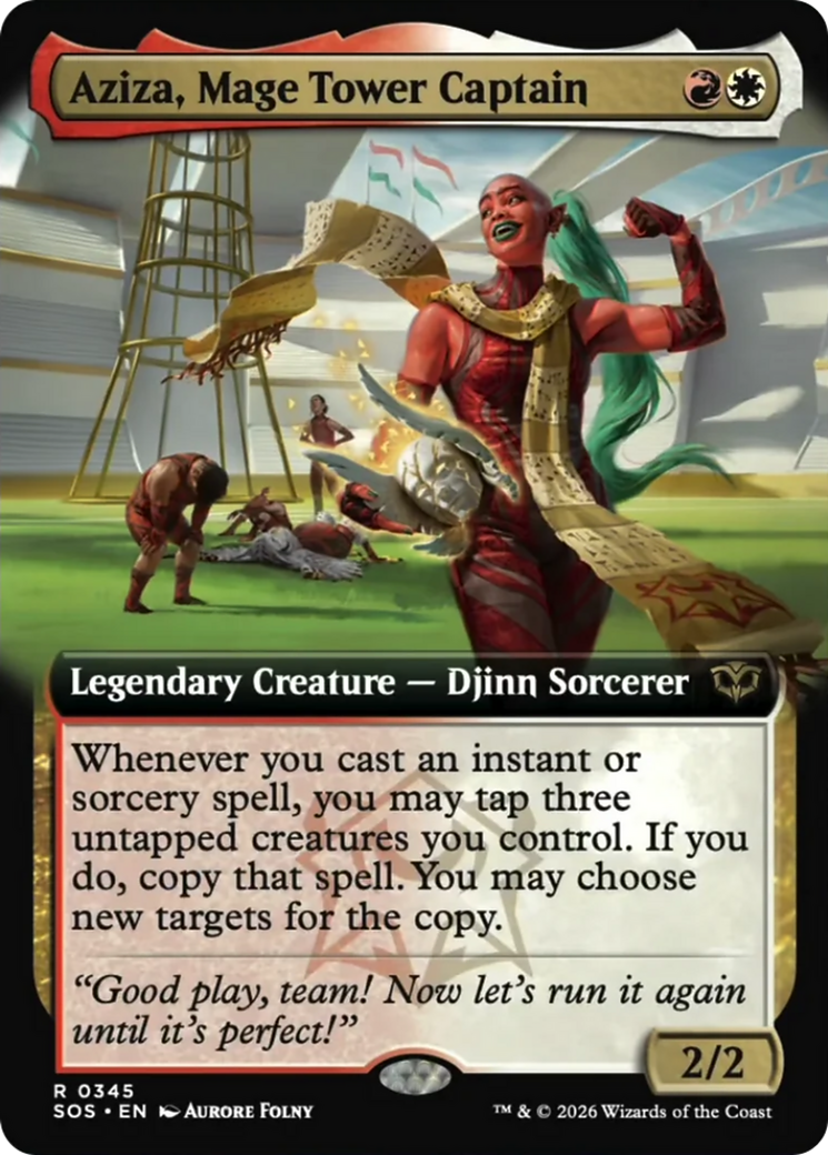 Aziza, Mage Tower Captain (Extended Art) [Secrets of Strixhaven] | Exor Games New Glasgow