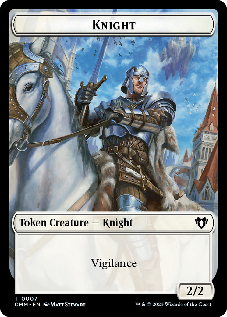 Human Soldier // Knight Double-Sided Token [Commander Masters Tokens] | Exor Games New Glasgow