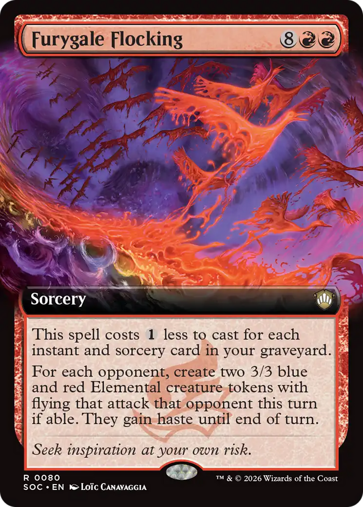 Furygale Flocking (Extended Art) [Secrets of Strixhaven Commander] | Exor Games New Glasgow