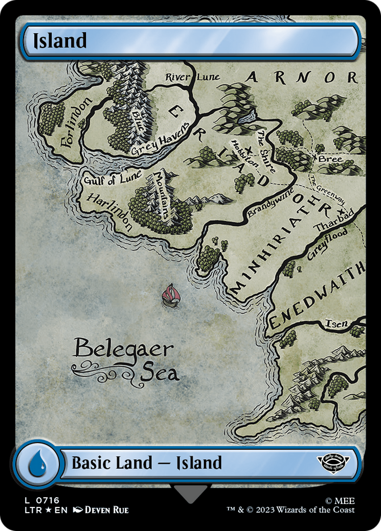 Island (0716) (Surge Foil) [The Lord of the Rings: Tales of Middle-Earth] | Exor Games New Glasgow