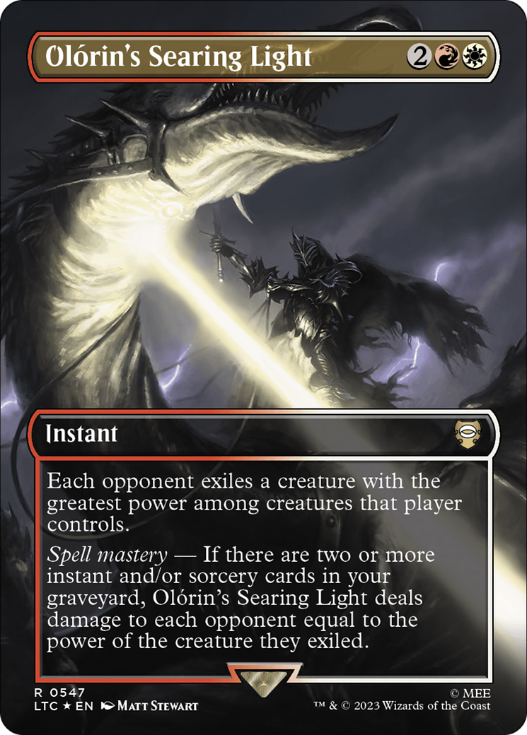 Olorin's Searing Light (Borderless) (Surge Foil) [The Lord of the Rings: Tales of Middle-Earth Commander] | Exor Games New Glasgow