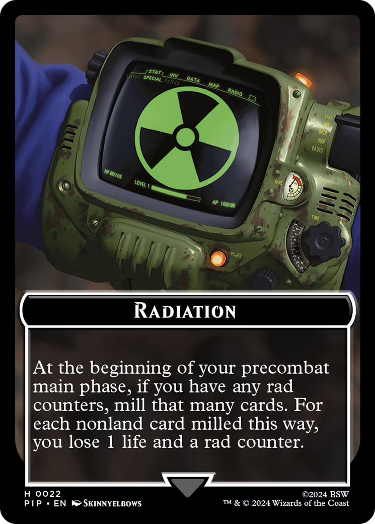 Radiation // Zombie Mutant Double-Sided Token [Fallout Tokens] | Exor Games New Glasgow