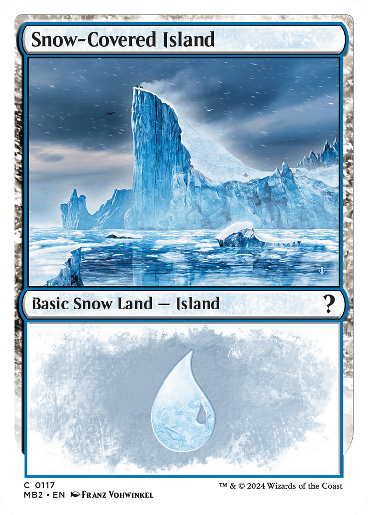 Snow-Covered Island (White Border) [Mystery Booster 2] | Exor Games New Glasgow