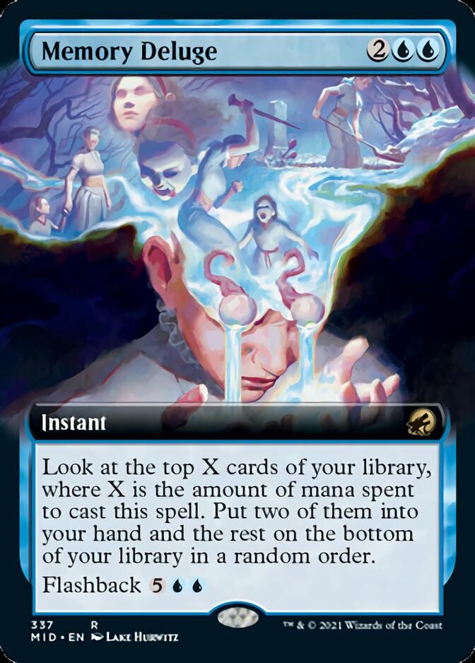 Memory Deluge (Extended Art) [Innistrad: Midnight Hunt] | Exor Games New Glasgow