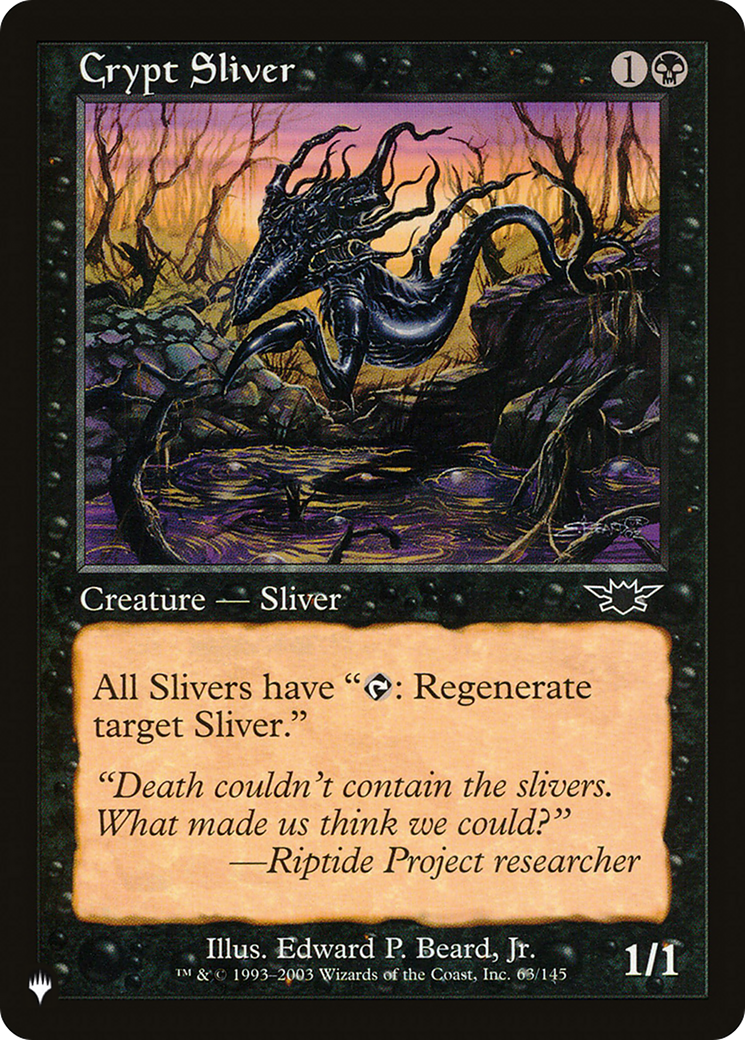 Crypt Sliver [The List Reprints] | Exor Games New Glasgow