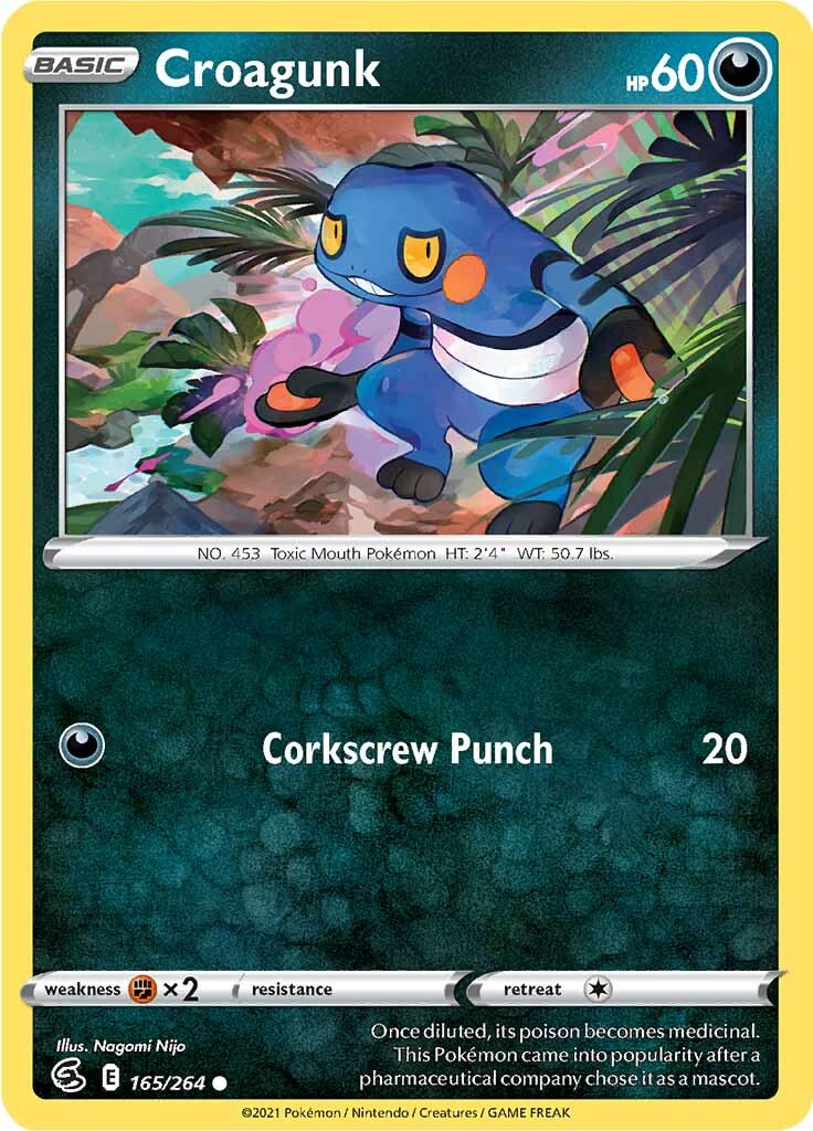 Croagunk (165/264) [Sword & Shield: Fusion Strike] | Exor Games New Glasgow