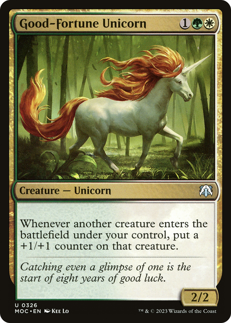 Good-Fortune Unicorn [March of the Machine Commander] | Exor Games New Glasgow