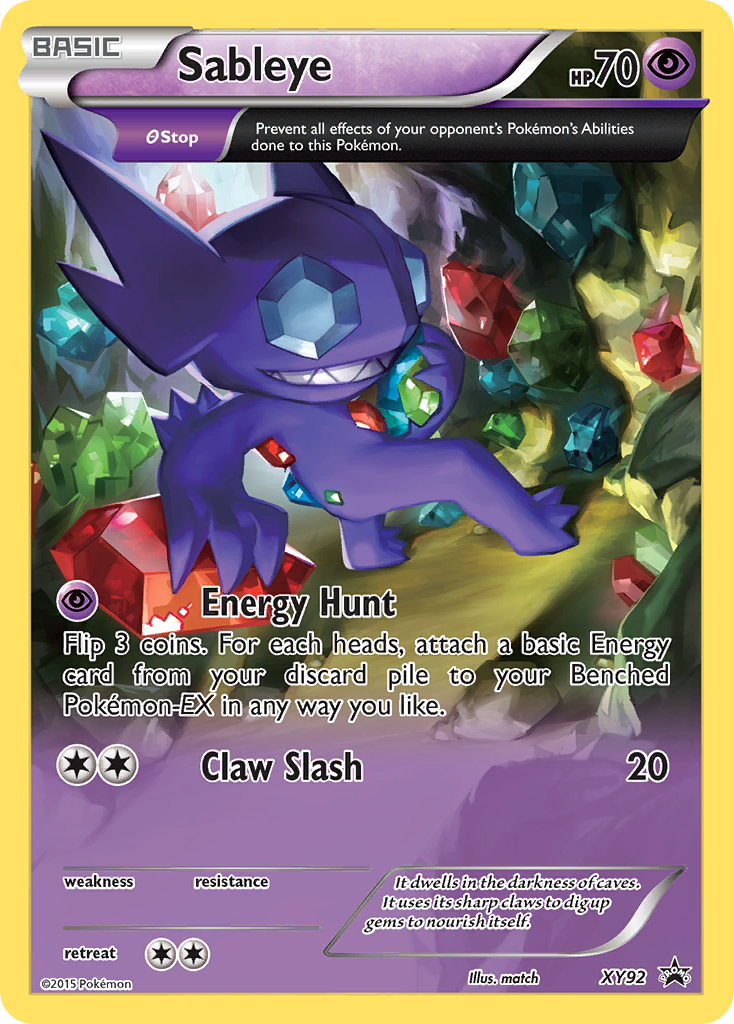 Sableye (XY92) [XY: Black Star Promos] | Exor Games New Glasgow