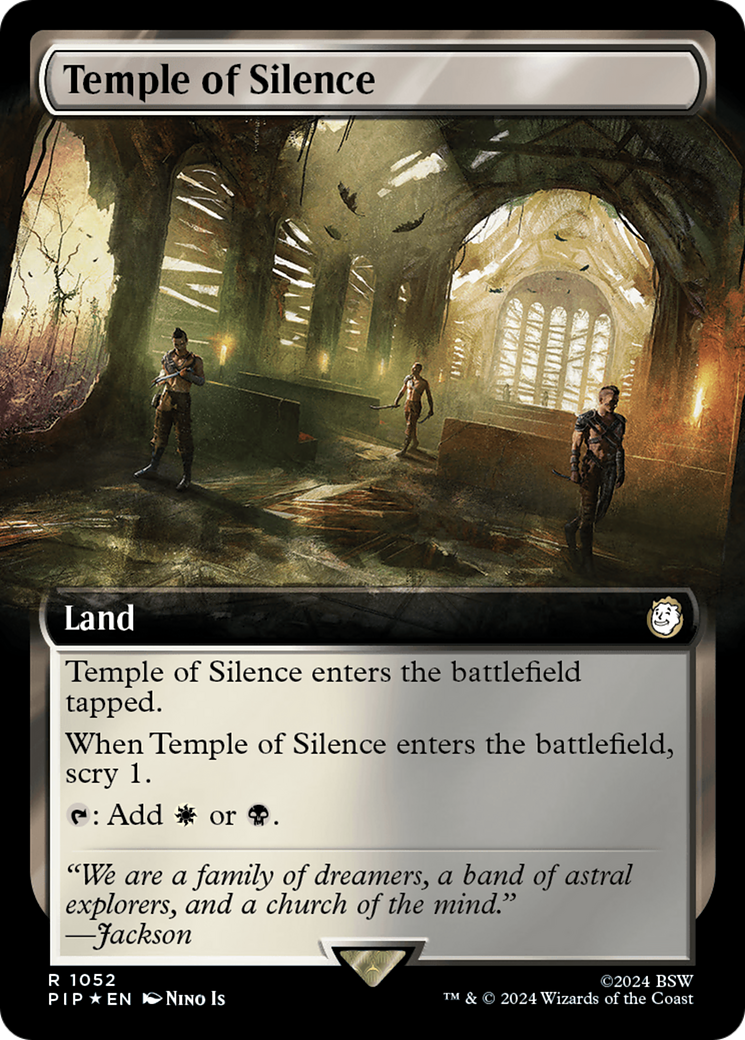 Temple of Silence (Extended Art) (Surge Foil) [Fallout] | Exor Games New Glasgow