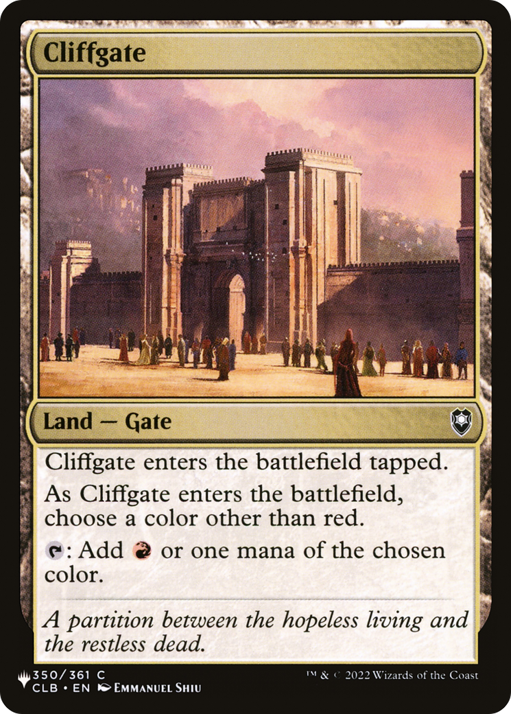 Cliffgate [The List] | Exor Games New Glasgow